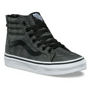 NWT Vans SK8-Hi Zip Oversized Herringbone Sneakers
